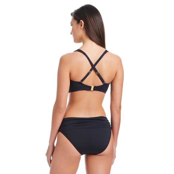 Bleu Rod Beattie Kore Underwire Cross Back Bikini Top Black Size 36D NWT - Picture 2 of 9